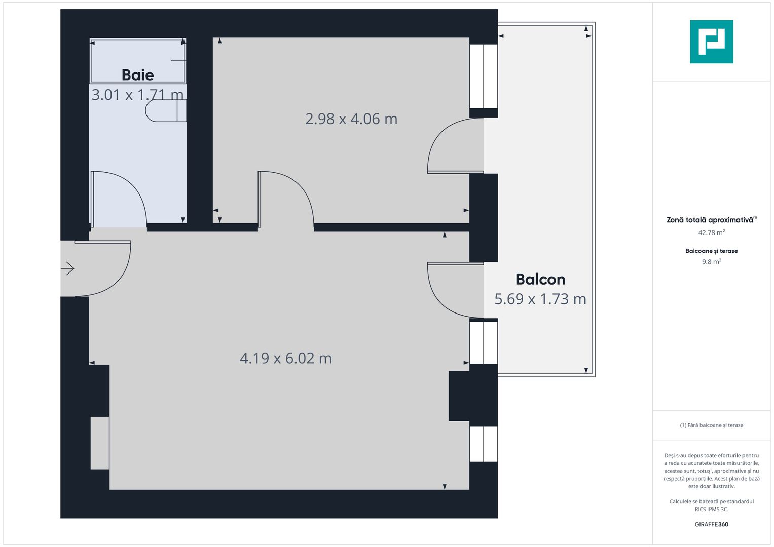 Studio spatios in zona de Nord - Poză 7