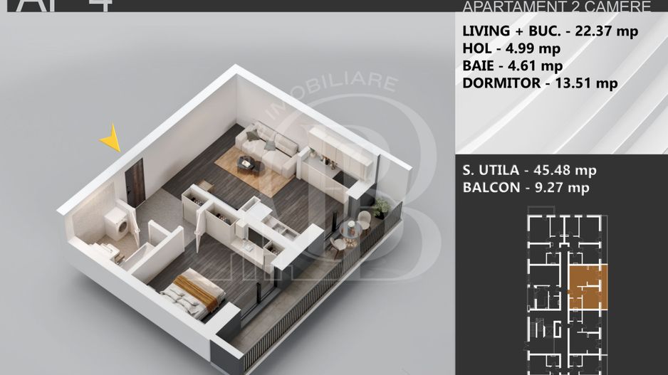 Theodor Pallady Apartament 2 camere Finalizare Rapida - Schiță 3