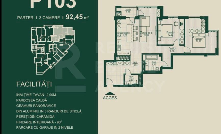 Vânzare, apartament 3 camere, complexul SEVEN Park - Ialoveni - Poză 7