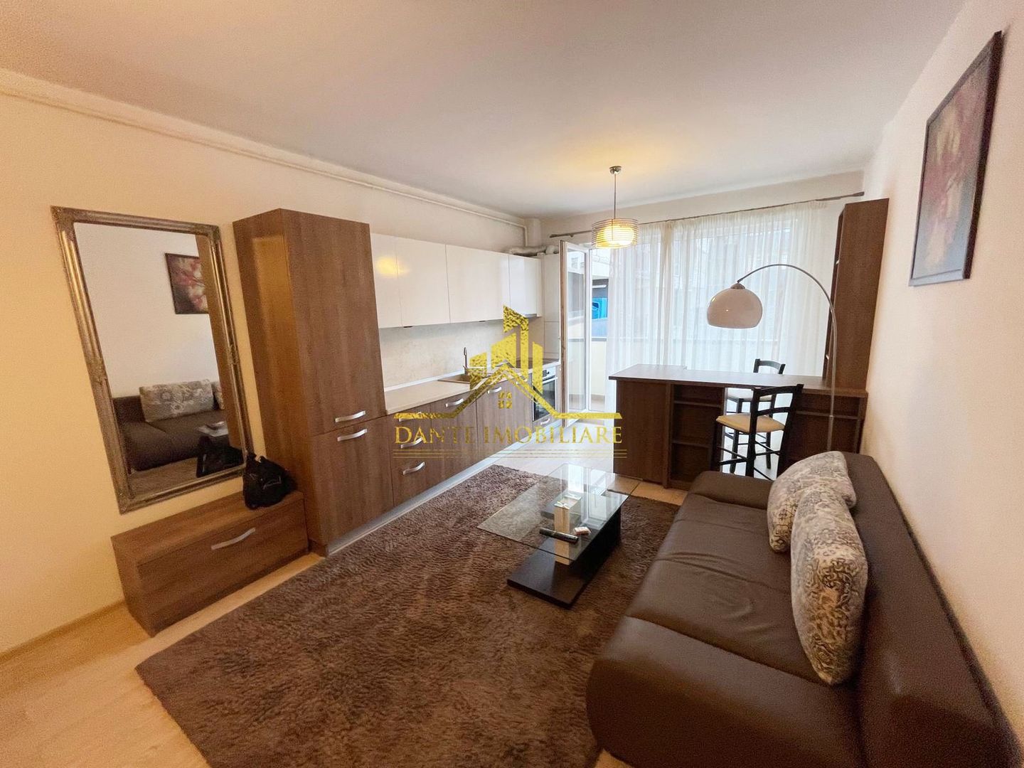 2 camere, semidecomandat, mobilat modern, bloc nou, balcon, Centru - Poză 2