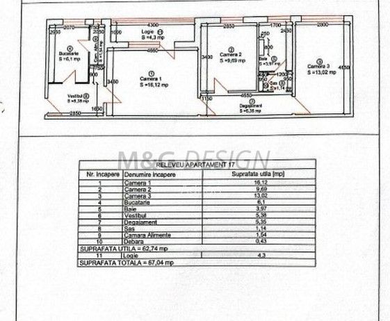 Apartament 3 camere Circunvalațiunii - Favorit - Schiță 15
