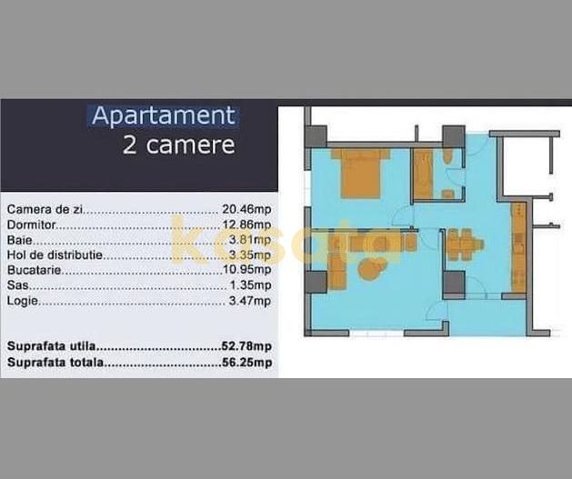 OPORTUNITATE | APARTAMENT 2 CAMERE |  STEFAN CEL MARE | BLOC NOU 2015 - Schiță 10