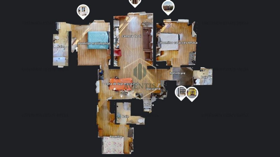 Blvd. Balcescu langa metrou Universitate, 4 camere, terasa de 50mp, 3 bai - Poză 34