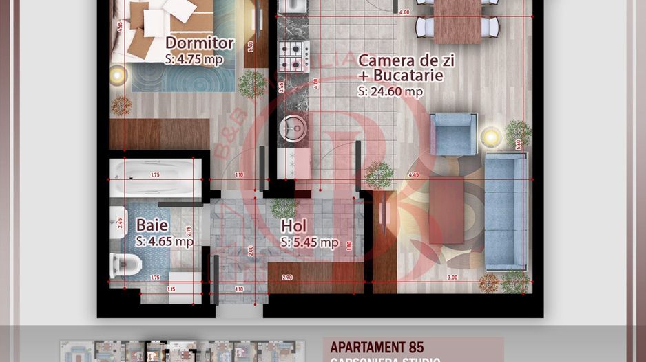Apartament 2 camere  Titan Pallady Metrou Nicolae Teclu - Schiță 2