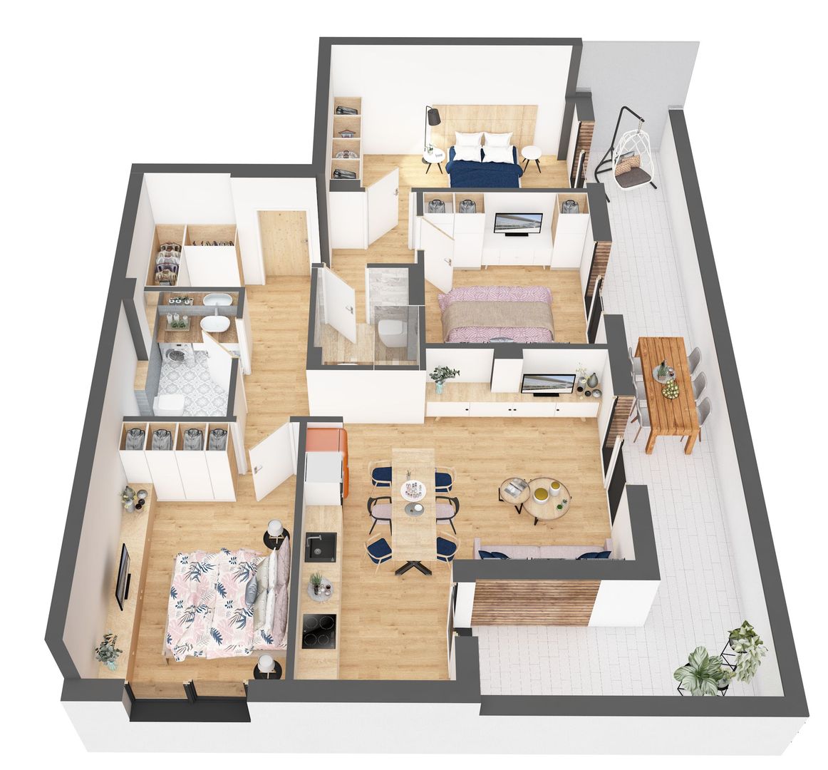 Penthouse 4 camere in bloc nou ARED - Poză 10