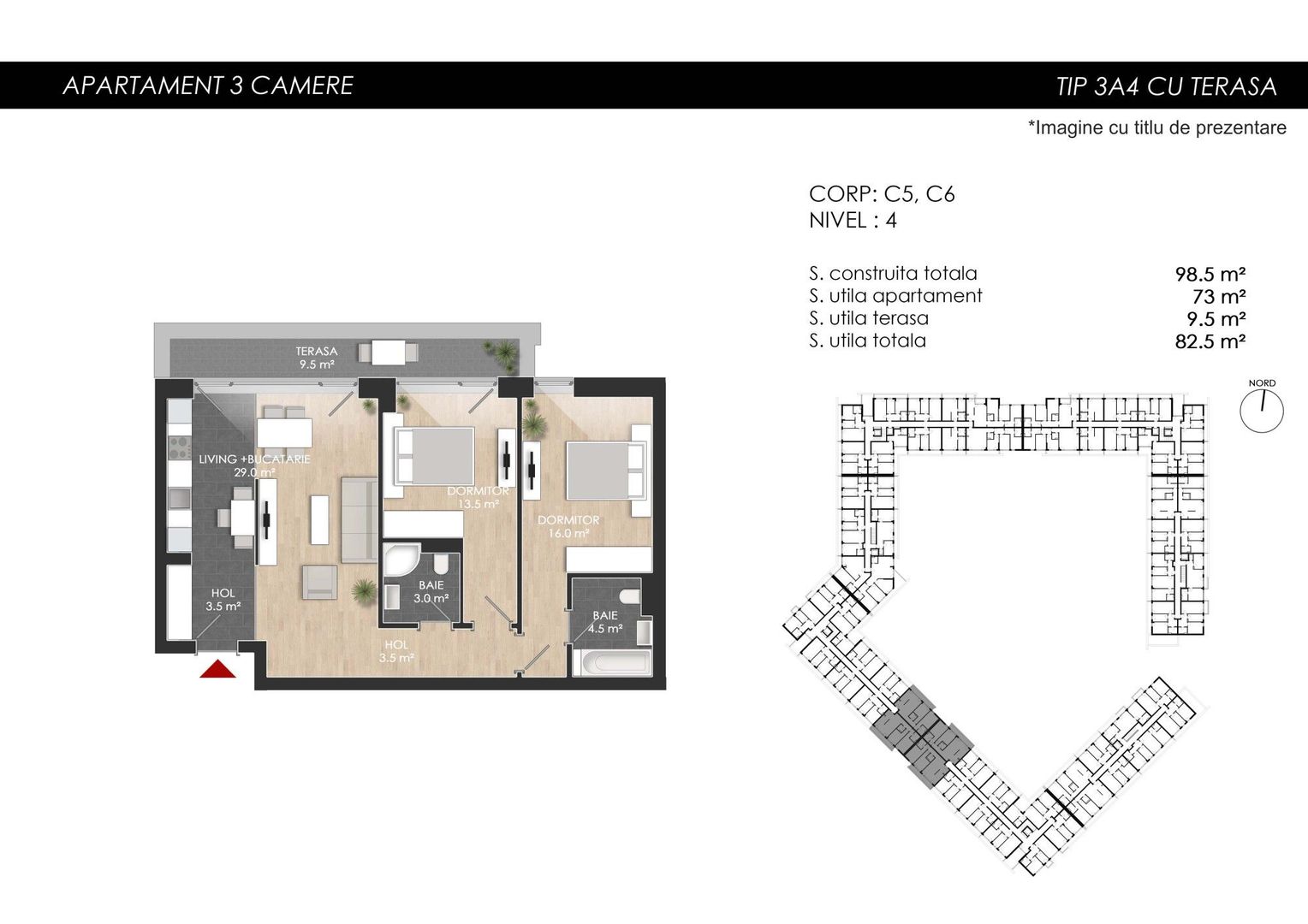 Apartament 3 camere Sectorul 1 - Lângă Lacul Străulești - Schiță 14