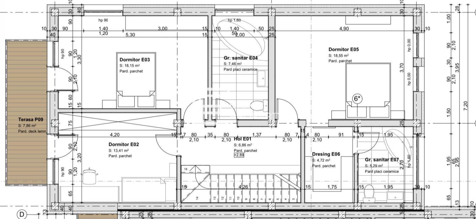 Casă cuplată de vânzare în Șelimbăr – 5 camere, 177 mp utili, 265 mp teren - Schiță 8