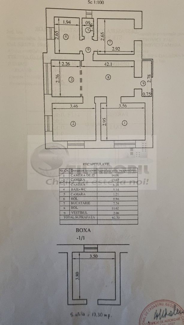 ULTRACENTRAL - Apartament 3 camere - Râpa Galbenă + Boxa + Garaj ! - Schiță 8