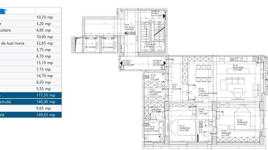 3 camere PREMIUM| 117 MP + 10 MP terasa - Schiță 16