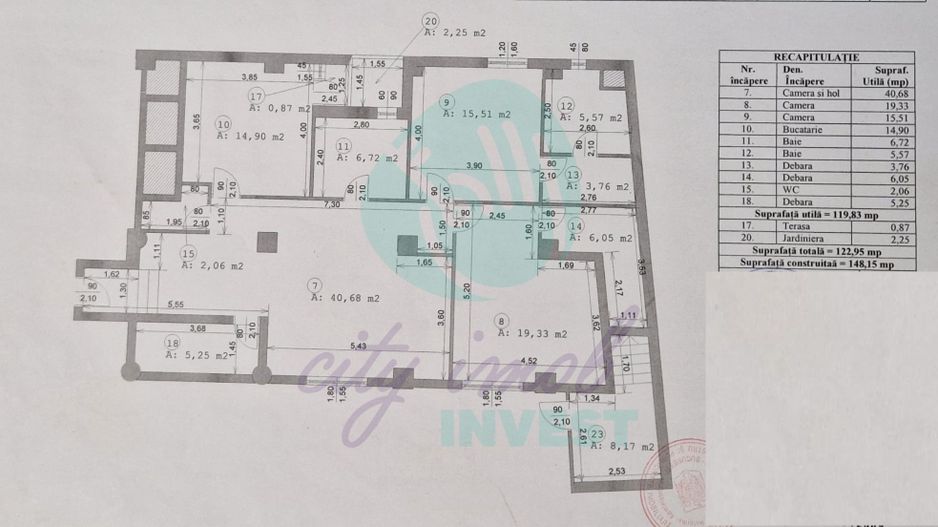 Apartament cu 3 camere complet mobilat - Poză 3