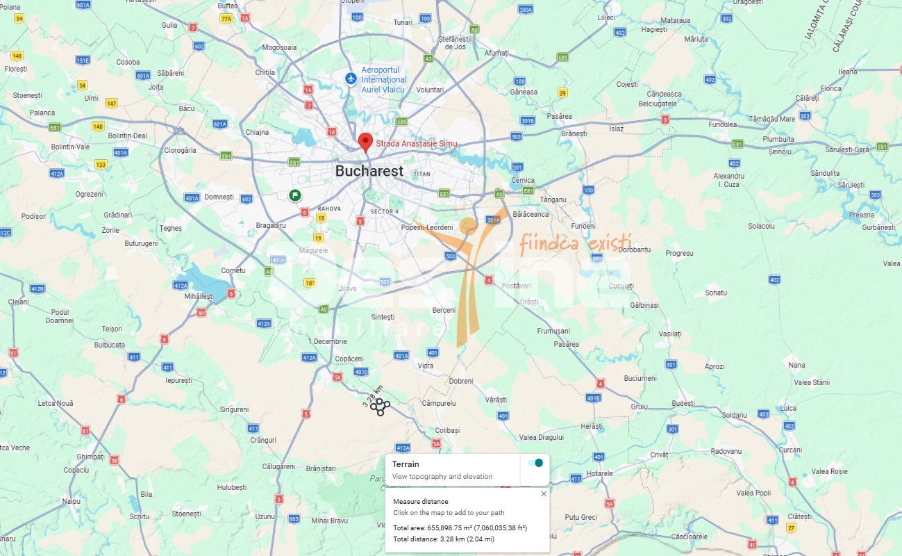 Teren intravilan 67 ha (670.000 mp) Adunatii-Copaceni - Poză 4