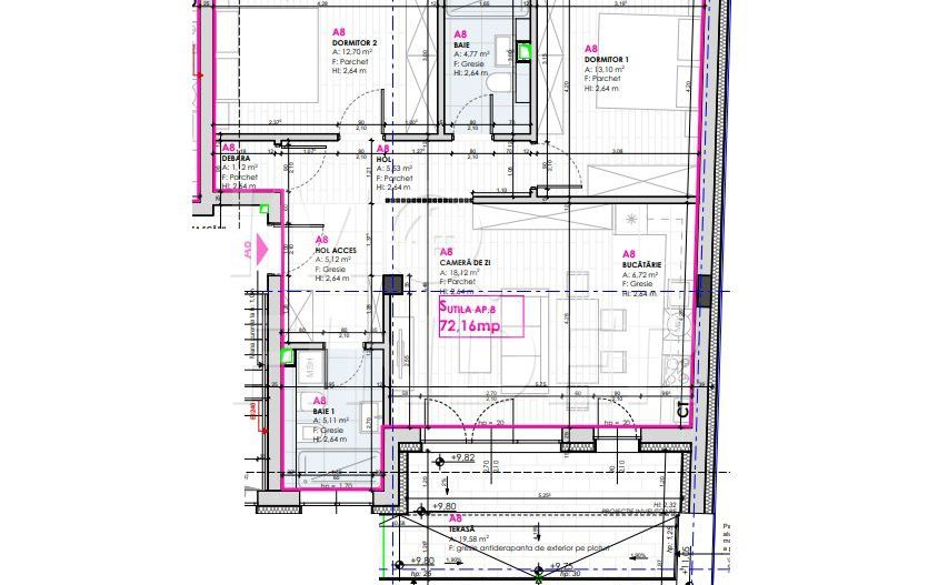 Vanzare 3 camere Marasti,  imobil nou cu 72 mp + 20 mp terasa - Poză 6
