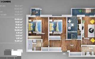 Vânzare apartament cu centrală Bd. Metalurgiei - Piața de Gros - Poză 7