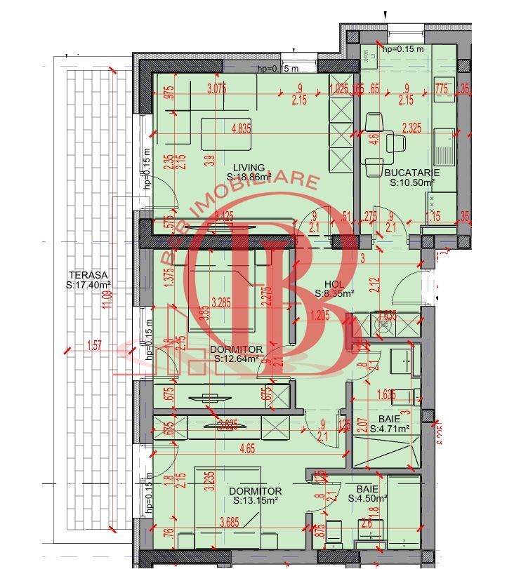 Apartament 3 camere Promo Loc Parcare Theodor Pallady - Schiță 2