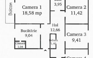 Apartamet 4 camere - 80 mp - etaj 2/4 - Zona Autogara Fany - Poză 10
