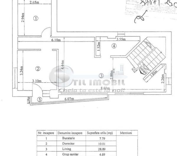 Apartament cu 2 camere langa Palas Campus etajul 3,  cu 2 balcoane. - Schiță 6