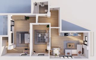 Apartament 3 camere | 87,7 mp | 2 balcoane | Rădăuți Central | 2026 - Poză 2