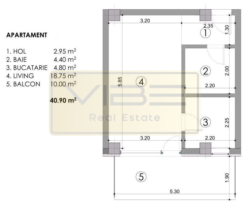 Apartament 1 camera premium cu terasa COPOU - Poză 20