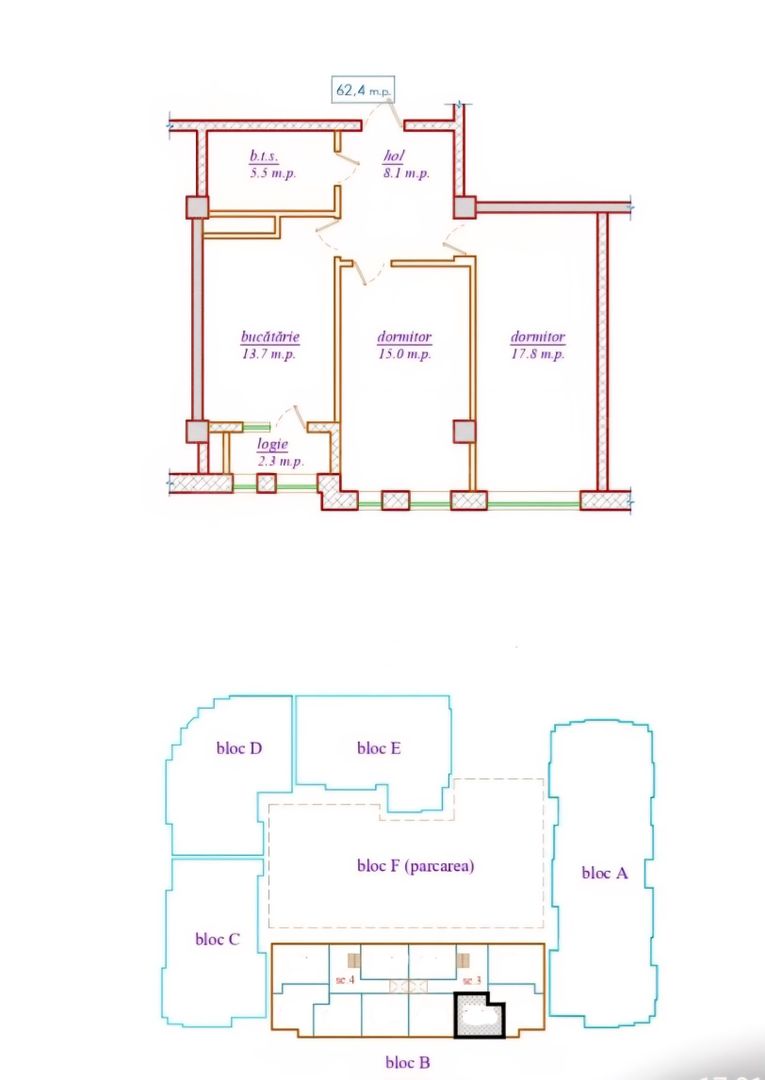 Vânzare, apartament, 2 camere, strada Cartușa, Durlești - Poză 2