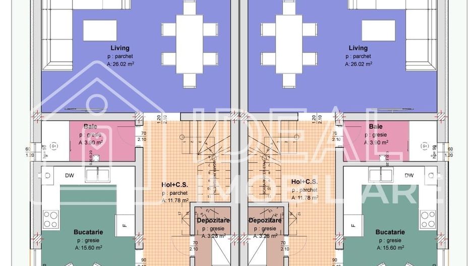 Duplex Modern cu 4 camere, in Cartierul Arhitectilor - Schiță 4