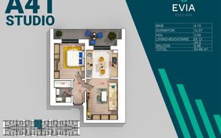 Titan- Pallady- Apartament 2 cam , Incalzire in Pardoseala,Finalizat - Schiță 3