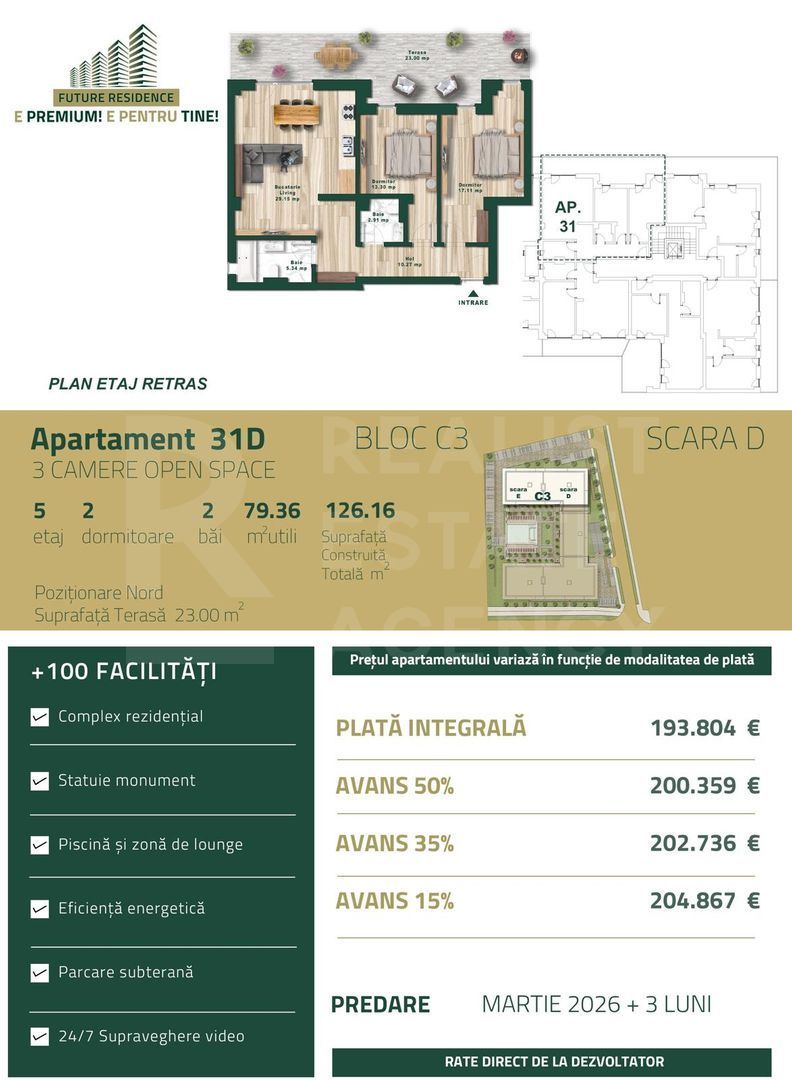Vânzare, apartament, 3 camere, zona Torontalului, Timișoara - Poză 8