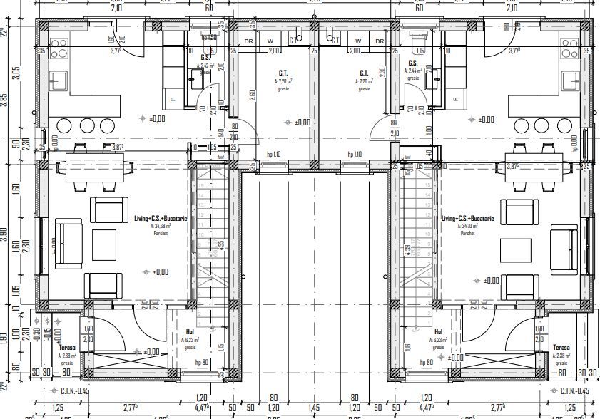 Sanandrei, Duplex pe Etaj, Proiect Modern, Desp prin camera Tehnica. - Poză 17