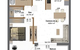 2 camere la parter, Concept 9 – ideal pentru locuit sau business - Poză 2