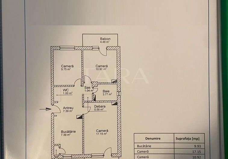 Apartament cu 3 camere în Baciu - Poză 9