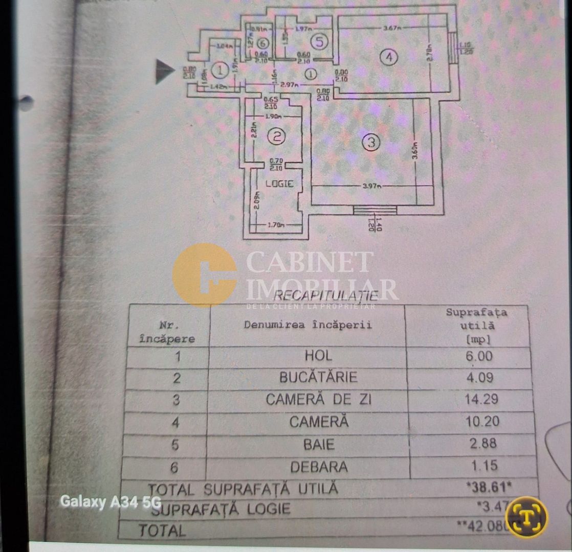 2 Camere Decomandat-Etaj Intermediar- Zona Zimbru - Poză 11