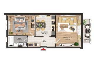 Apartament 2 camere Finisat - Poză 3