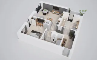 Apartament 2 camere, decomandat, ansamblu nou Calea Surii Mici - Poză 12