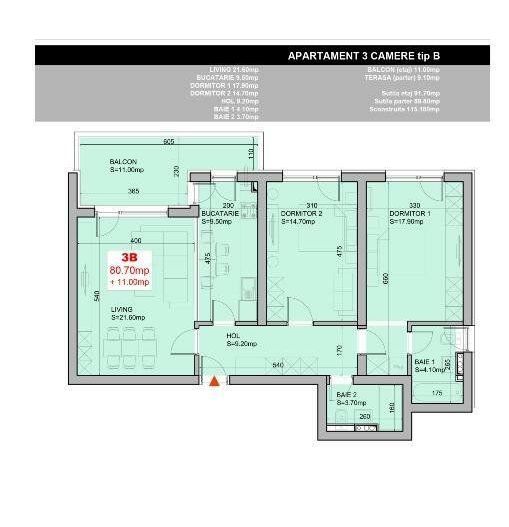 Apartament modern 3 camere I Nusco City - Poză 15