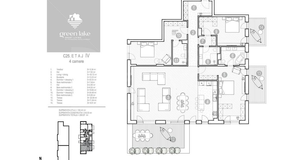 Apartament, 4 camere, zona Sisești, București. - Poză 6