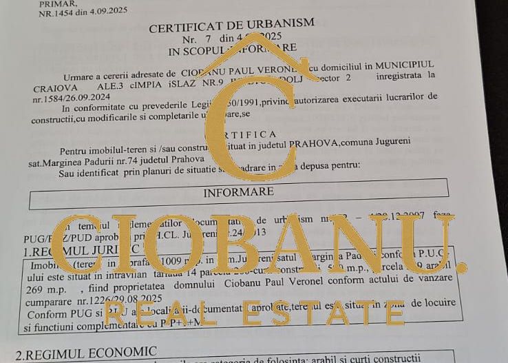 Teren cu casa batraneasca de vanzare in comuna Jugureni judet Prahova - Poză 8