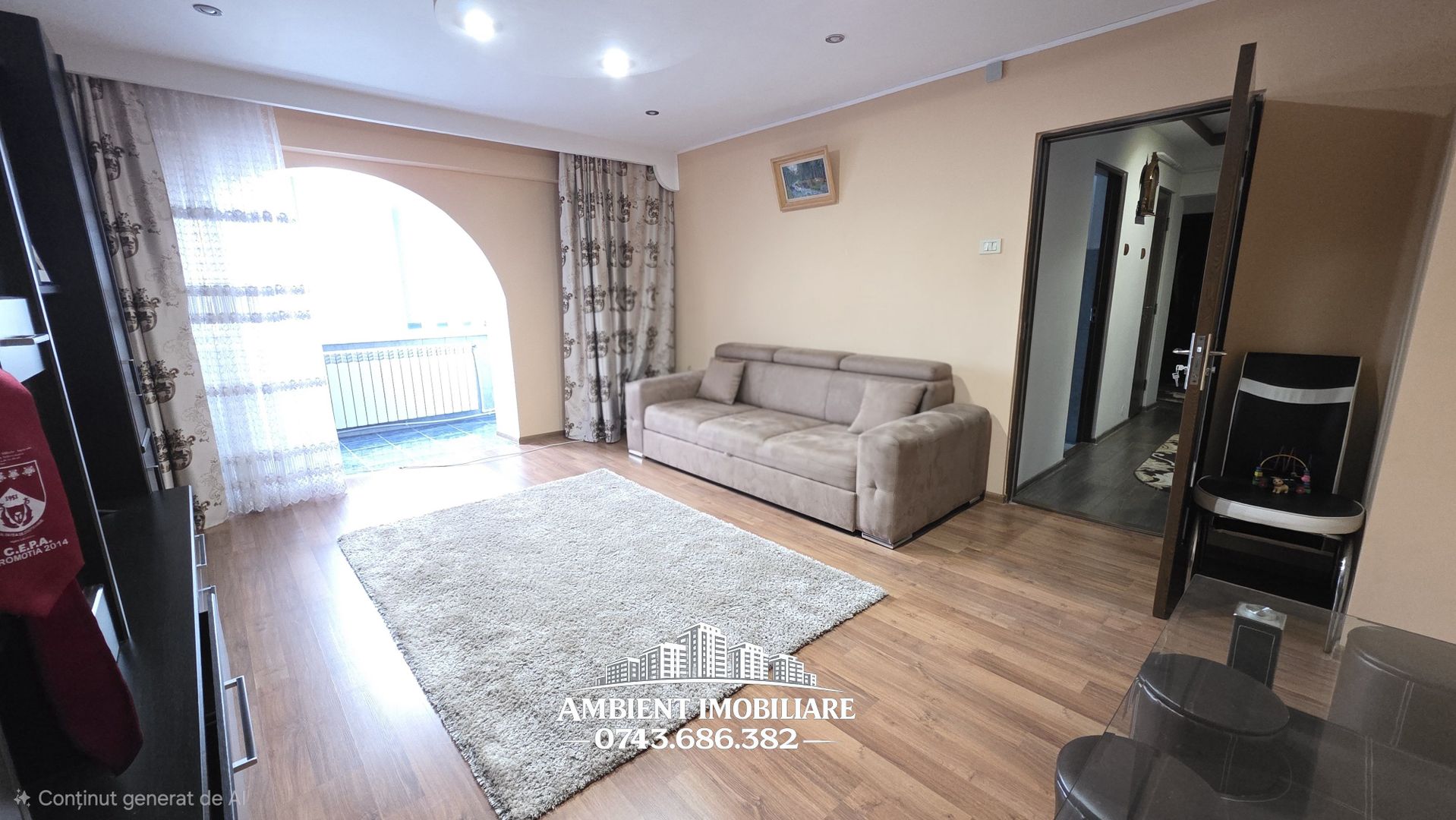 Apartament cu 3 camere, mobilat și utilat, VASLUI - zona AUTOMOMENT; - Poză 1