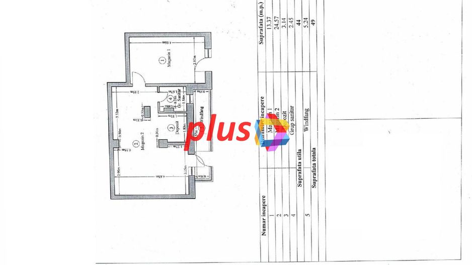 Spatiu comercial de vânzare Brașov - 49 mp # plus-imo.ro - Schiță 7