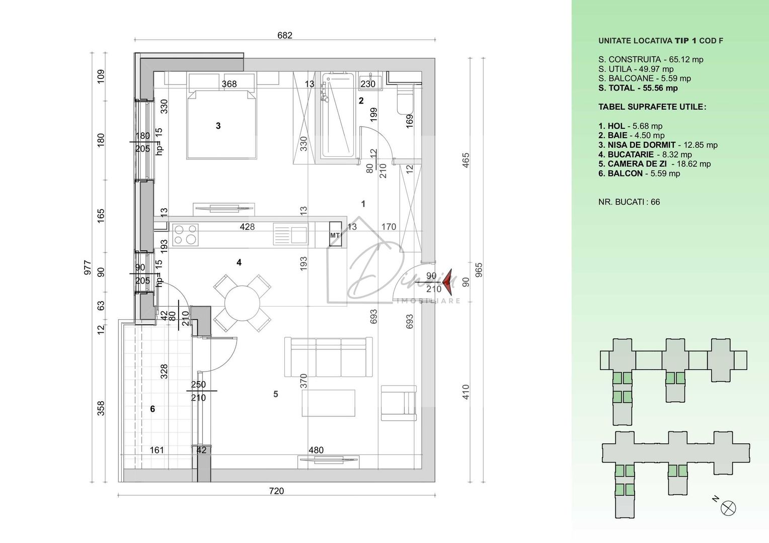 Apartament 2 camere Obor Veranda Mall - High Garden East I COM0% - Poză 3