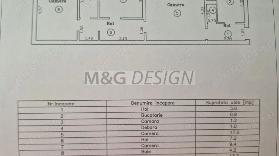 Apartament 3 camere Girocului - Schiță 7