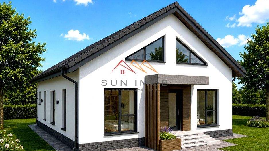 CASĂ NOUĂ P+M DE VÂNZARE | CORNU DE JOS | TEREN 1.242 MP - Poză 1