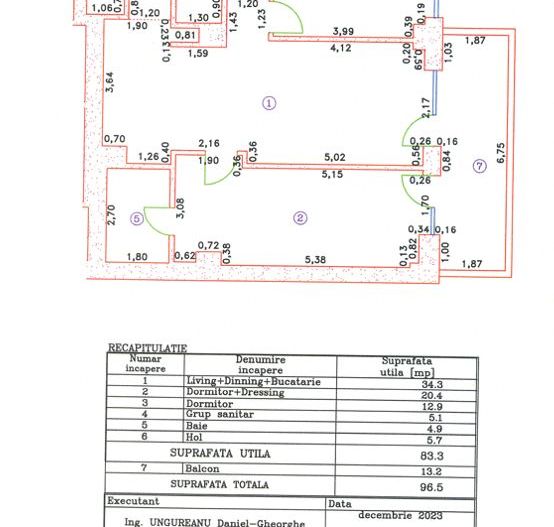3 CAMERE || CORTINA 126 || EROUIANCU NICOLAE - Schiță 12