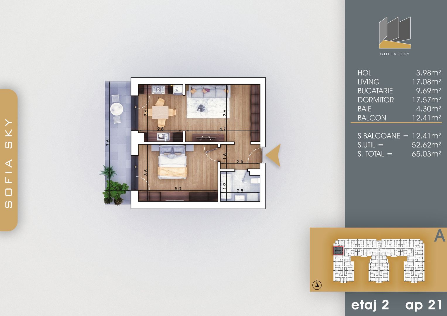 Apartament 2 camere spatios Titan Pallady  7 min Metrou Nicolae Teclu - Schiță 5