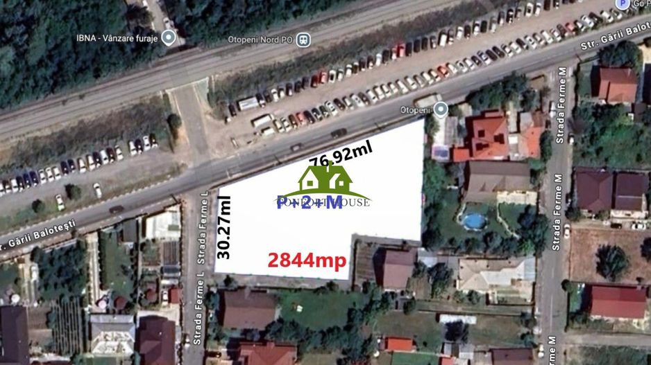 Otopeni intravilan 2.844 mp, colț stradal, deschidere dublă - C.U. - Poză 1