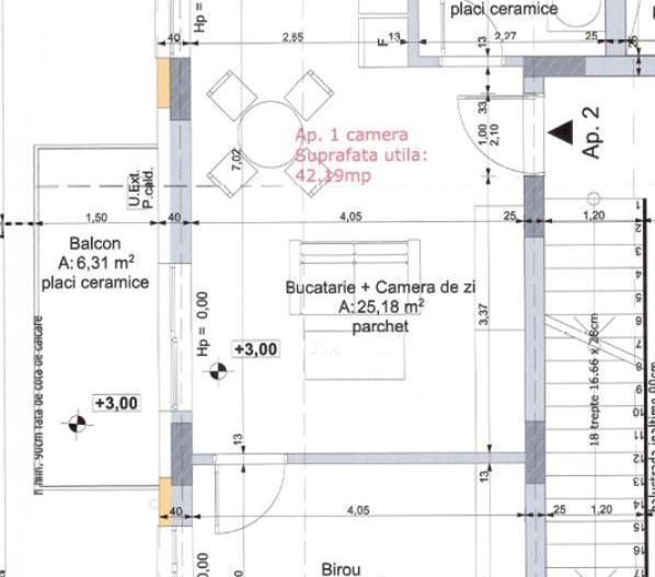 Apartament 2 camere, semifinisat, zona Cetatii - Schiță 11