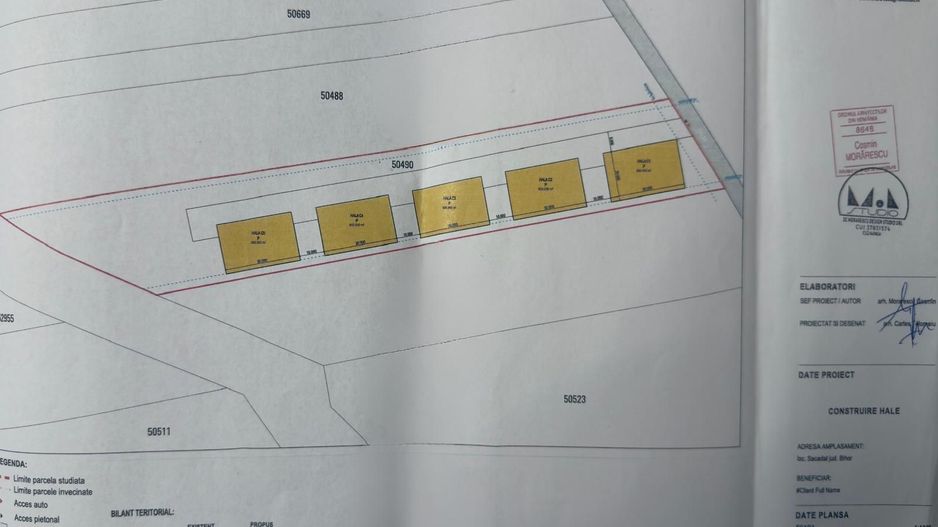 Teren intrav. 10200mp dest. industriala zona CocaCola Sacadat- 5eur/mp - Poză 1