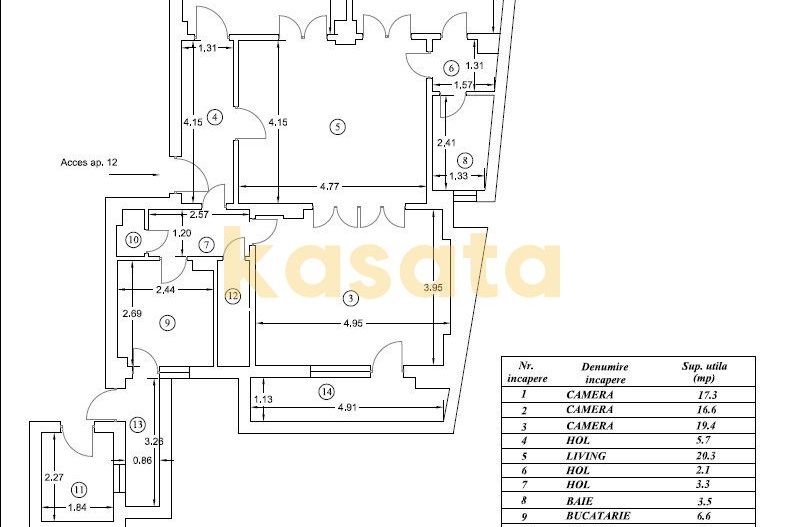OPORTUNITATE | RENOVAT COMPLET | CISMIGIU | 102 MP UTILI - Schiță 21