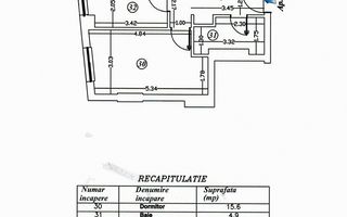 2 camere| BIHARIA- BANEASA| LOC DE PARCARE - Schiță 13