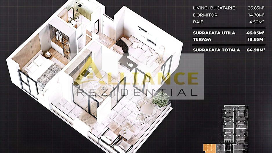 Spaiul Unirii APARTAMENT TIP STUDIO  - COMPLEX NOU - Poză 14