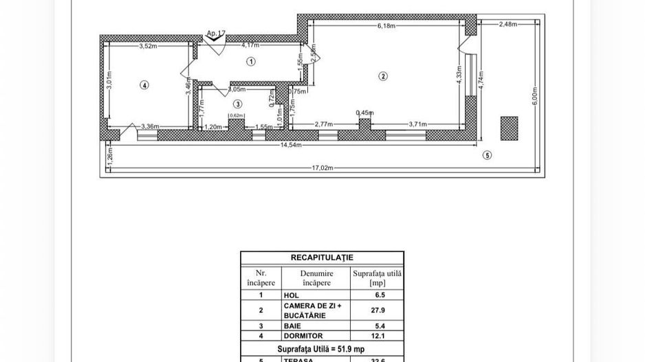 AP. 2 CAMERE, BLOC NOU - TERASA 32 MP, MUTARE IMEDIATA ,COMISION 0% - Poză 9