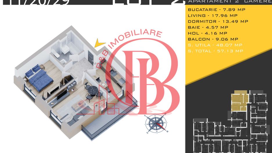 2 camere Parcare Gratis Titan Pallady Pret Promo de Lansare Metrou Nicolae Teclu - Schiță 5